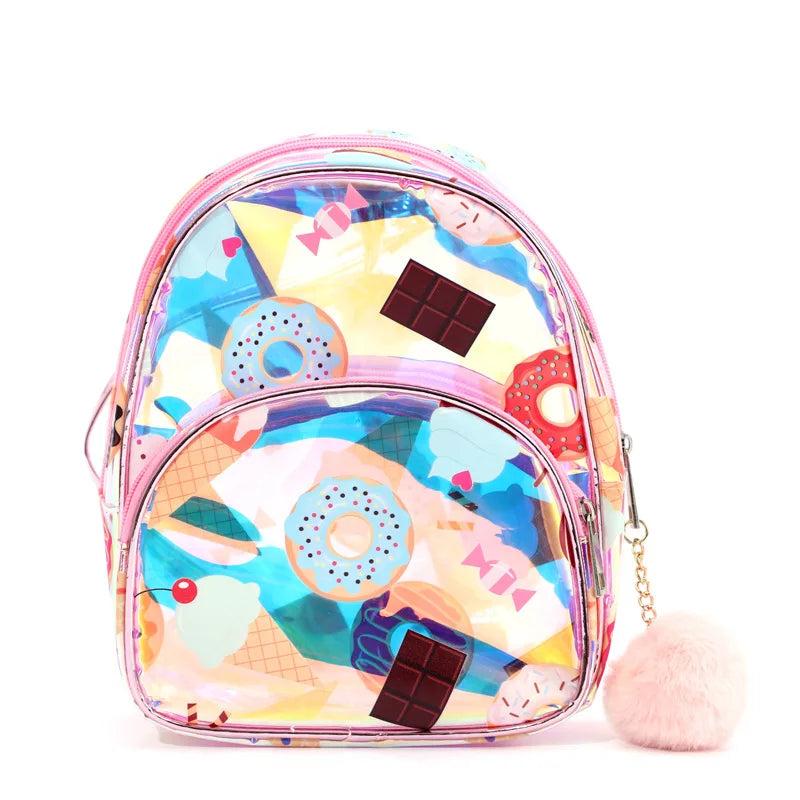 Transparent PVC Kids Backpack School Bag Kindergarden