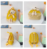 Bear Backpack for Kids 3-5 w/ Stuffed Animal, Toddler Backpack for Boys & Girls