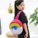 Kids Rainbow Donut Car Tyre Shape Backpack Mini Wheel Bag