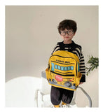 Canvas Children Kindergarten Student Backpacks Kids School Bags Cartoon Car