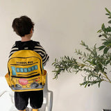 Canvas Children Kindergarten Student Backpacks Kids School Bags Cartoon Car