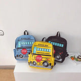 Canvas Children Kindergarten Student Backpacks Kids School Bags Cartoon Car