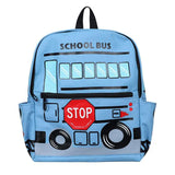Canvas Children Kindergarten Student Backpacks Kids School Bags Cartoon Car