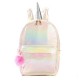Unicorn Backpack Waterproof Bookbags For Girls with Pom Pom