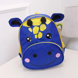 Kindergarten Backpack Cow Cartoon Prints Red Green Solid Bag