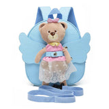 Angel Bear Anti-lost School Bags For Girls Leather PU Baby Girl Backpack