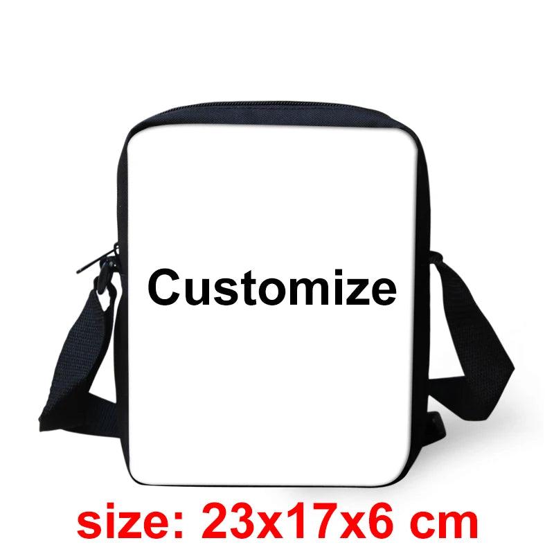 Cartoon Messenger Bag Pretty Girl Print Shoulder Pack Crossbody Bag