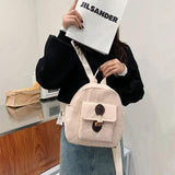 Corduroy Children's School Backpacks Kindergarten Shoulder Backpack