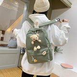Bear Backpack Girls School Book Backpacks Large Capacity Travel Schoolbag