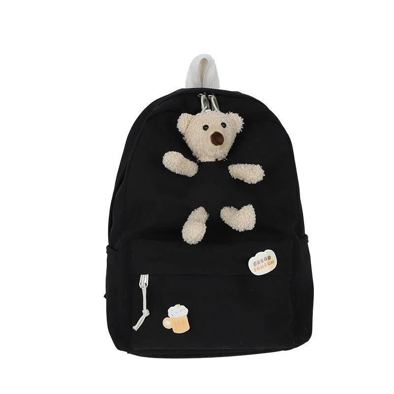 Bear Backpack Girls School Book Backpacks Large Capacity Travel Schoolbag