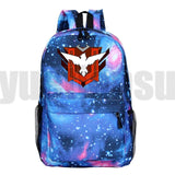 Fire Game Backpack Harajuku Fire Print Kids Bookbag Laptop School Bags