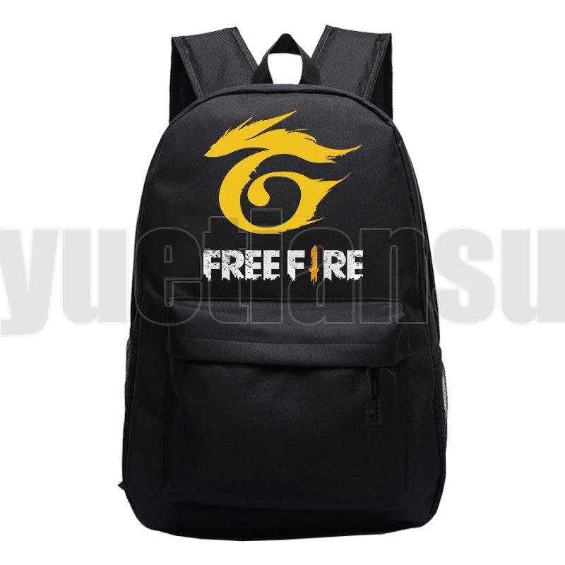 Fire Game Backpack Harajuku Fire Print Kids Bookbag Laptop School Bags
