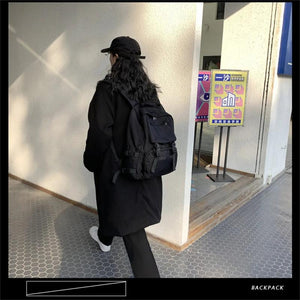 Canvas Waterproof School Backpack Large Capacity Travel Bags