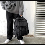 Canvas Waterproof School Backpack Large Capacity Travel Bags