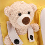 Bear Canvas School Bags For Kids Girls Kindergarten Children Backpacks