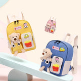 Bear Canvas School Bags For Kids Girls Kindergarten Children Backpacks