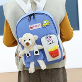 Bear Canvas School Bags For Kids Girls Kindergarten Children Backpacks