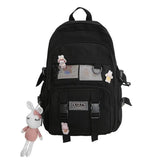 Pastel Teddy Bear Backpack Girl Candy Colors High School Bag