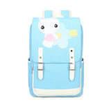Girls Rabbit Embroidered Canvas Backpack Schoolbag