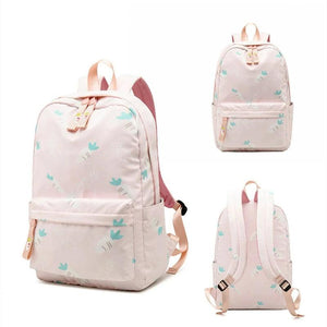 Leisure Backpack Student Schoolbag Female Embroidery Polyester Waterproof