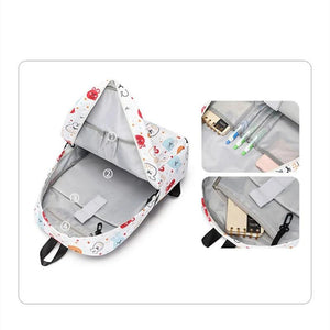 Cartoon Schoolbag for Girls Large-Capacity Junior High Backpack