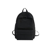Solid Canvas School Bags for Girls Large Capacity Backpack
