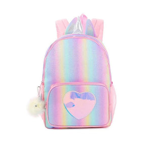 Kids Glitter Heart School Bag Small Girls Backpack