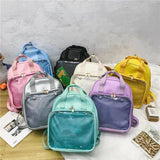 Clear Mini PVC Backpack for Girls Women Men