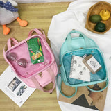 Clear Mini PVC Backpack for Girls Women Men
