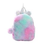 Kawayi Silver Unicorn Plush Backpack for Girls