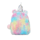 Kawayi Silver Unicorn Plush Backpack for Girls