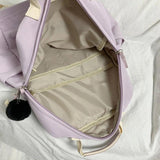 Nylon School Bag for Teenage Large Capacity Backpack