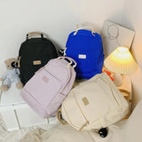 Nylon School Bag for Teenage Large Capacity Backpack