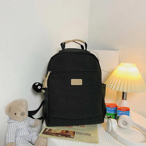 Nylon School Bag for Teenage Large Capacity Backpack
