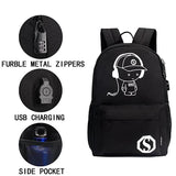 Boy Student Daypack with USB Charging Port and Lock