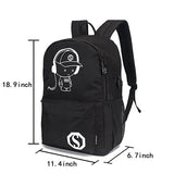 Boy Student Daypack with USB Charging Port and Lock