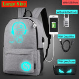 Boy Student Daypack with USB Charging Port and Lock
