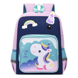 Dino Cartoon School Bags for Kids Girls Boys Waterproof Backpack