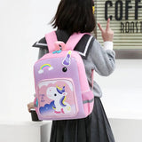 Dino Cartoon School Bags for Kids Girls Boys Waterproof Backpack