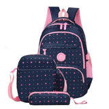 3 Pcs/Sets High School Bag for Teenagers Girls Schoolbags Kid Backpacks Mochila