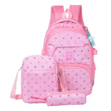 3 Pcs/Sets High School Bag for Teenagers Girls Schoolbags Kid Backpacks Mochila
