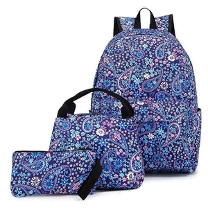 Waterproof Oxford Cloth Student Backpack Set