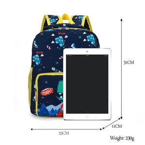 Cute Cartoon School Bags for Kids, Lightweight Anti-Splashing Backpack