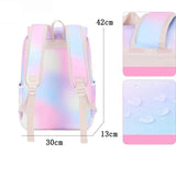 Nylon Student Backpack for Teen Girls Lightweight Travel Bag
