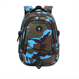 Camouflage Waterproof Nylon School Bag for Kids Orthopedic Backpack