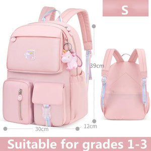 Rainbow Shoulder Strap School Bag for Teenagers Girls Children's Waterproof
