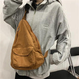Canvas Crossbody Female Bag Solid High Ladies Chest Handbags