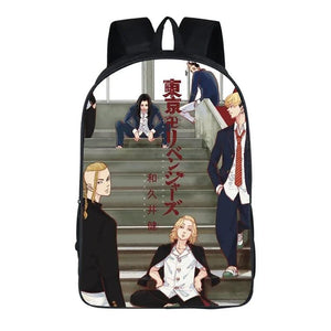 16-Inch Anime Backpacks For Kids Tokyo Revengers School Bag