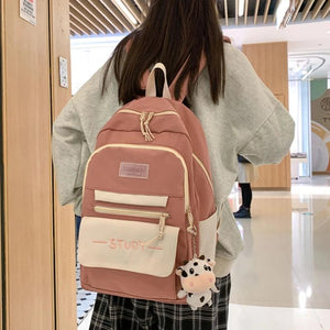 Waterproof Girls College School Backpack for Teenage Travel