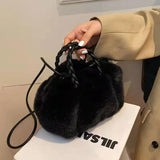 Winter Plush Cloud Bag for Women Faux Fur Crossbody Handbag